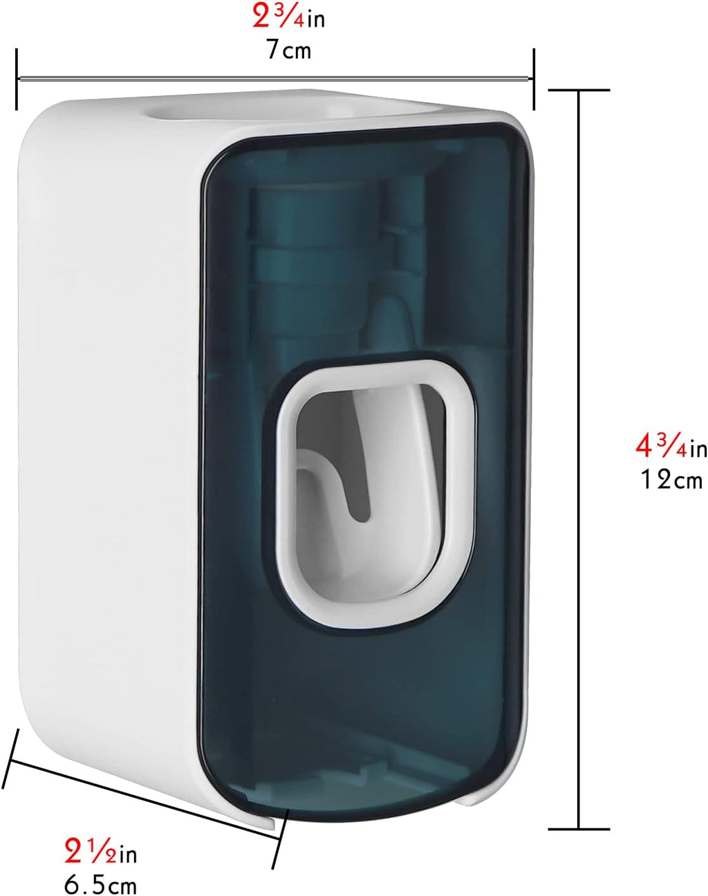 2 Slot Toothbrush Holder and Toothpaste Dispenser Wall Mounted, Automatic Toothpaste Squeezer, 2 in 1 Tooth Brush Toothpaste Organizer for Shower (Blue 2Pack)