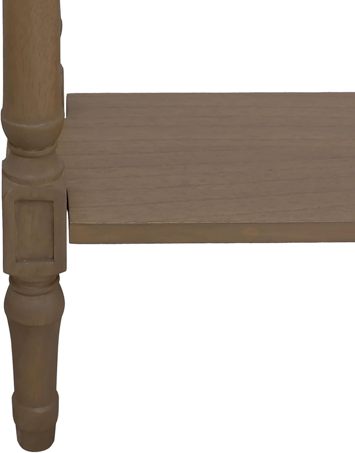 East at Main Marisol Slim Console Table, Brown Wood Finish, 31.5” Narrow Entryway Table, 8” Deep Hallway or Sofa Table with Drawer & Shelf