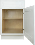 Hollywood Fabiani Design Base Kitchen Cabinet - 21 in. W x 24 in. D x 34.5 in. H, Shaker White, Solid Wood Frame, 1/2-Inch Cabinet-Grade Plywood Box, Soft-Close Door, Ready to Assemble