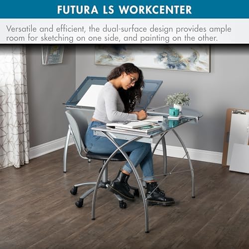 SD STUDIO DESIGNS Futura LS WorkCenter with Tilt Top Adjustable Drafting Tabl...