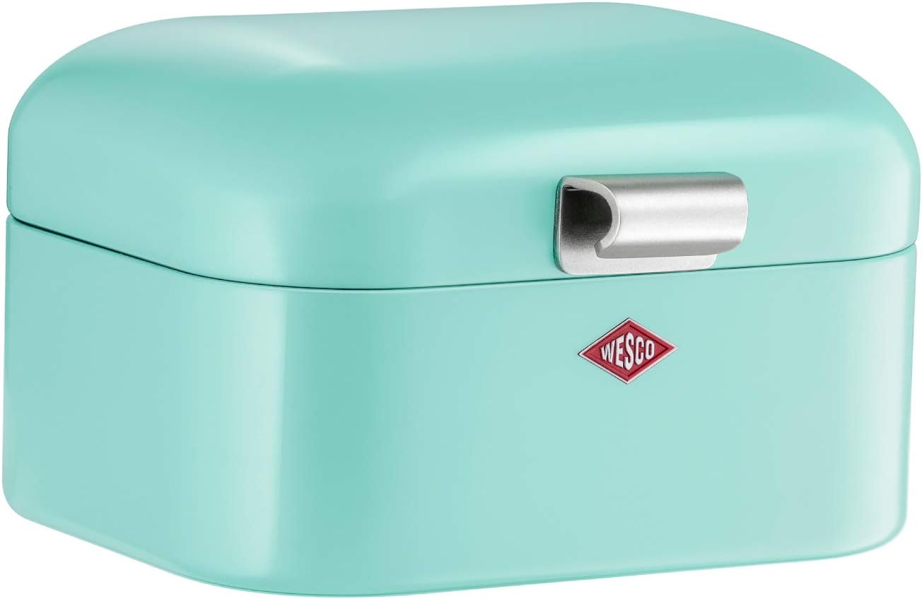 Wesco Grandy Mini Storage Box 17.0 x 18.0 x 12.0 cm, Powder-Coated Sheet Steel, powder-coated sheet steel, mint, 17.0x18.0x12.0 cm