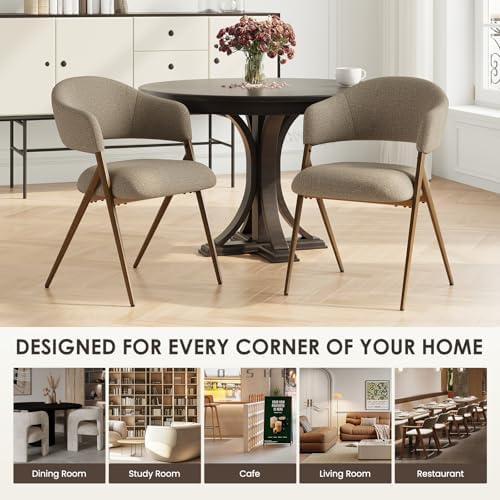 COLAMY Dining Chairs Set of 4, Mid Century Modern Dining Room Kitchen Dinner ...