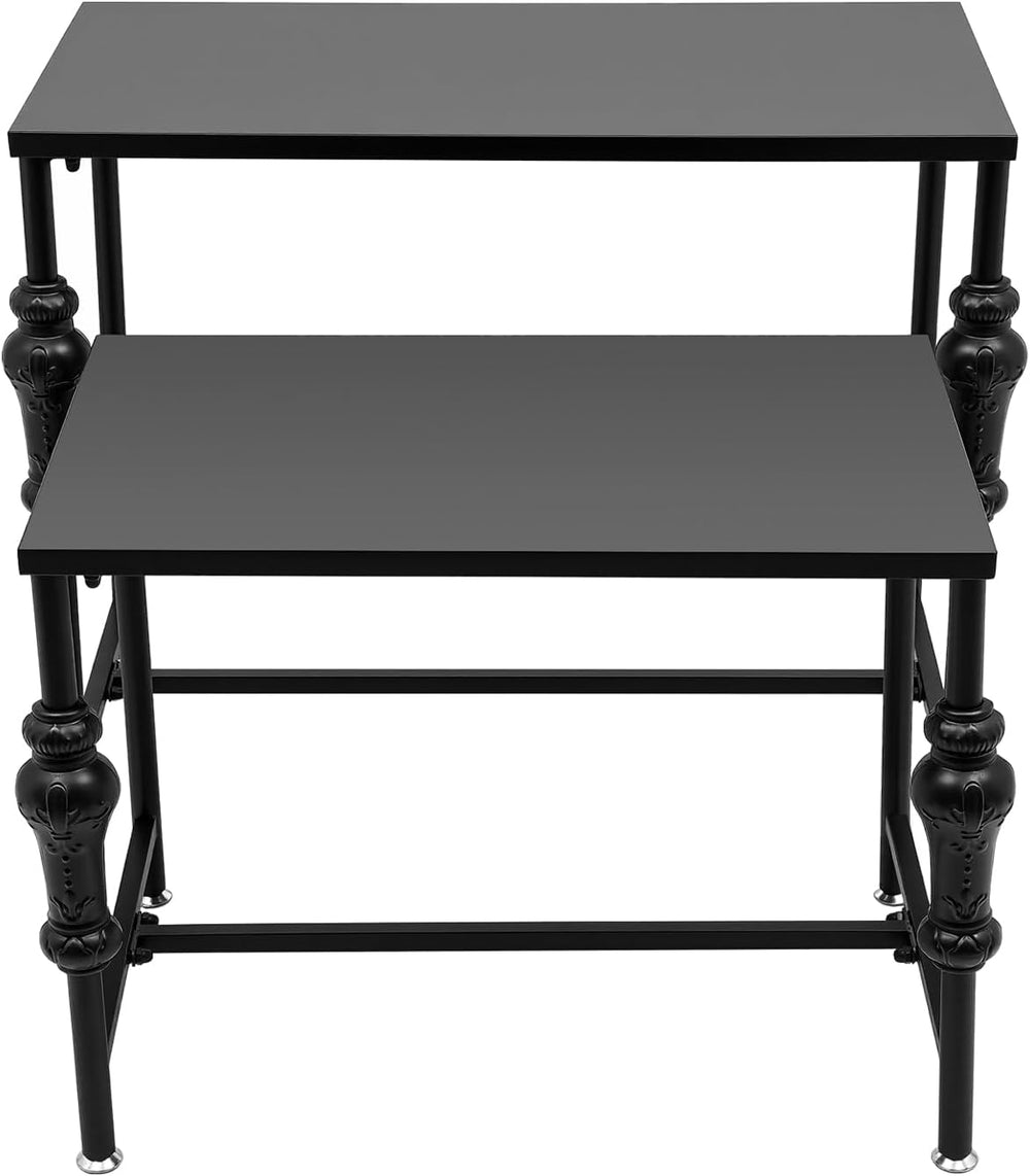 Retail Display Tables,2-Piece Set Modern Nesting Tables, Metal Shoe Handbag R...