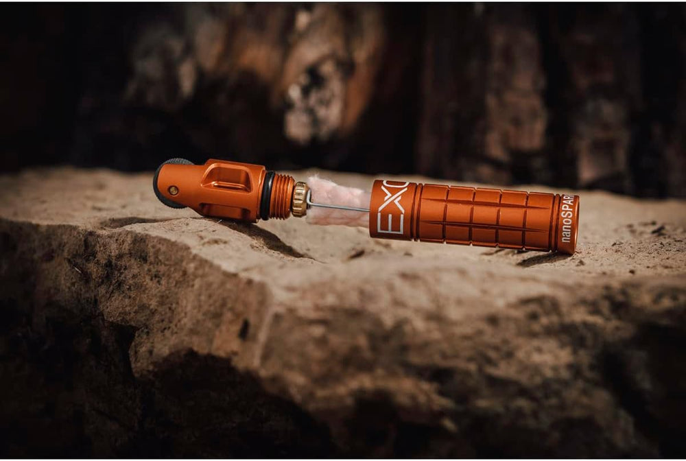 Exotac nanoSPARK Ultra-Compact Fire Starter with One-Handed Operation High-Sp...