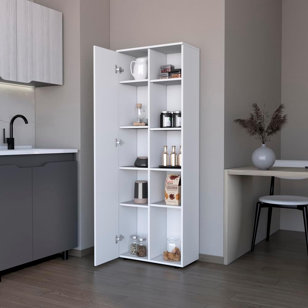 23.6" D*11.8" W*66.9" H Freestanding Storage Cabinet with 8 Sh...