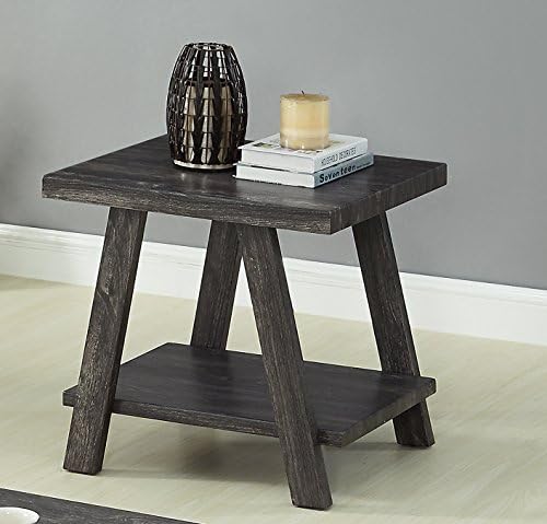 Roundhill Furniture Athens Contemporary Replicated Wood Shelf End Table in Ch...