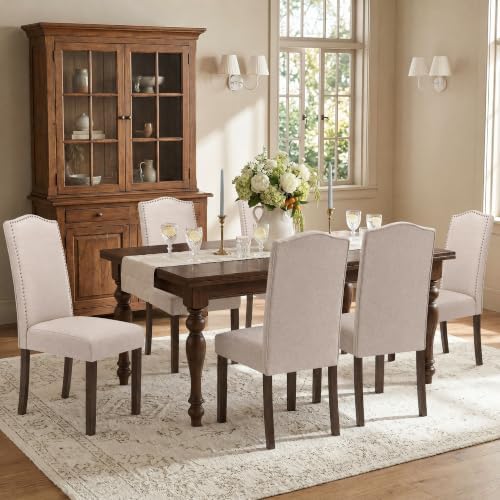 Upholstered Dining Chair Modern Parsons Stylish Kitchen Diner Set of 6