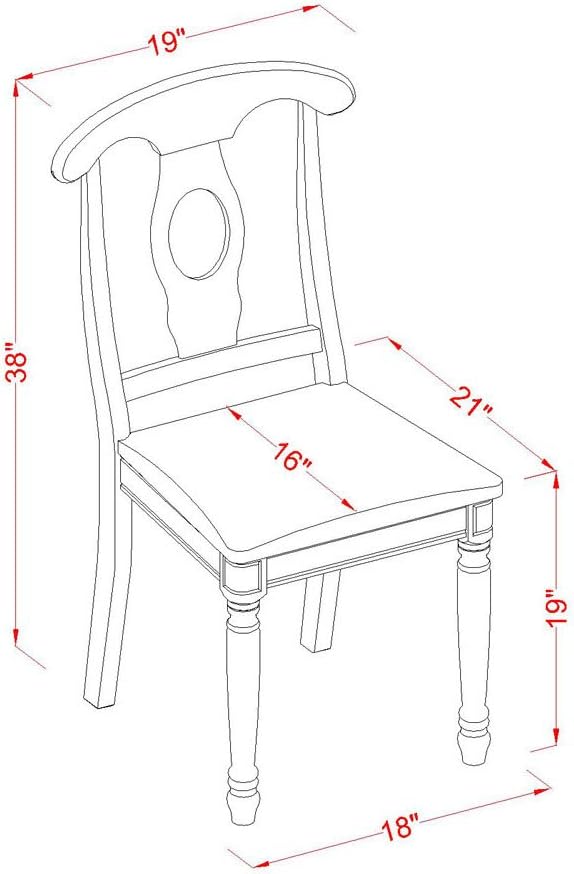 East West Furniture LGKE5-BCH-LC 5 Piece Dinette Set for 4 Includes a Rectang...