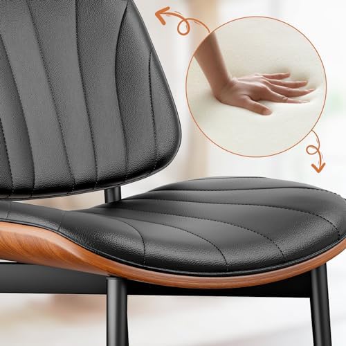 YaFiti Dining Chairs Set of 4, Mid Century Modern PU Leather Kitchen Chairs
