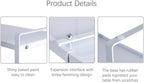 Expandable Cabinet Shelf Organizer Riser for Kitchen Pantry Cupboard Under Sink Countertop (white, 8.2’’D * 12.2-21.6’’W * 10.4’’H)