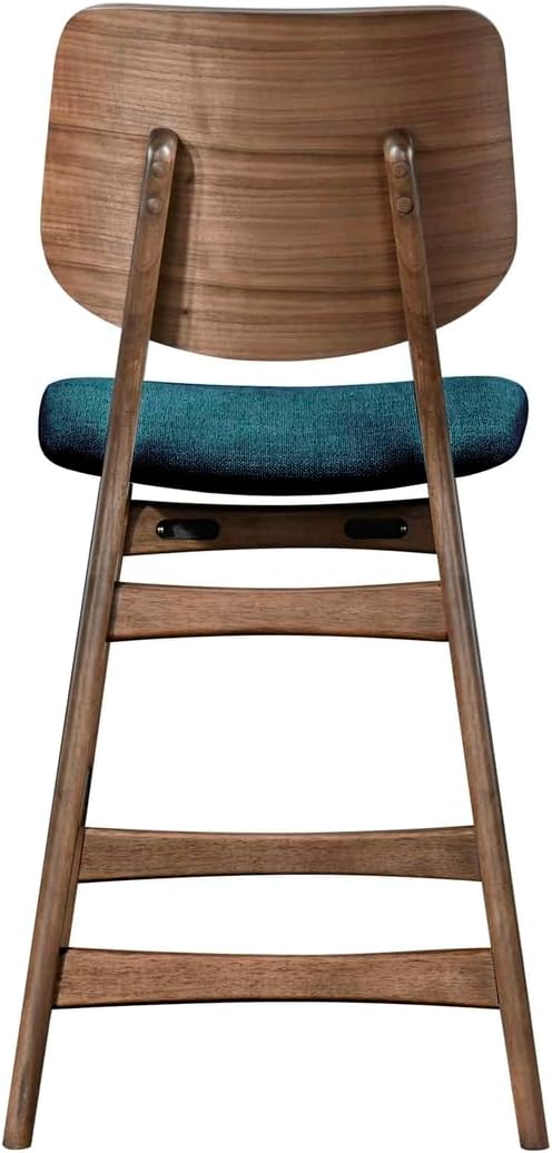 New Classic Furniture Oscar Wood Counter Chair with Teal Cushion (Set of 4), ...
