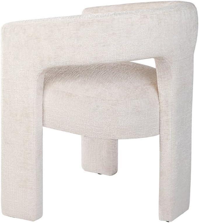 Jofran Gwen Jacquard Upholstered Accent Chair, Modern Luxury Plush Sculptural...
