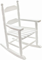 Child Rocking Chair for 3-6 Small Baby Kids Wooden Outdoor Furniture Indoor Living Room Lounge Bedroom Porch Patio Outside White