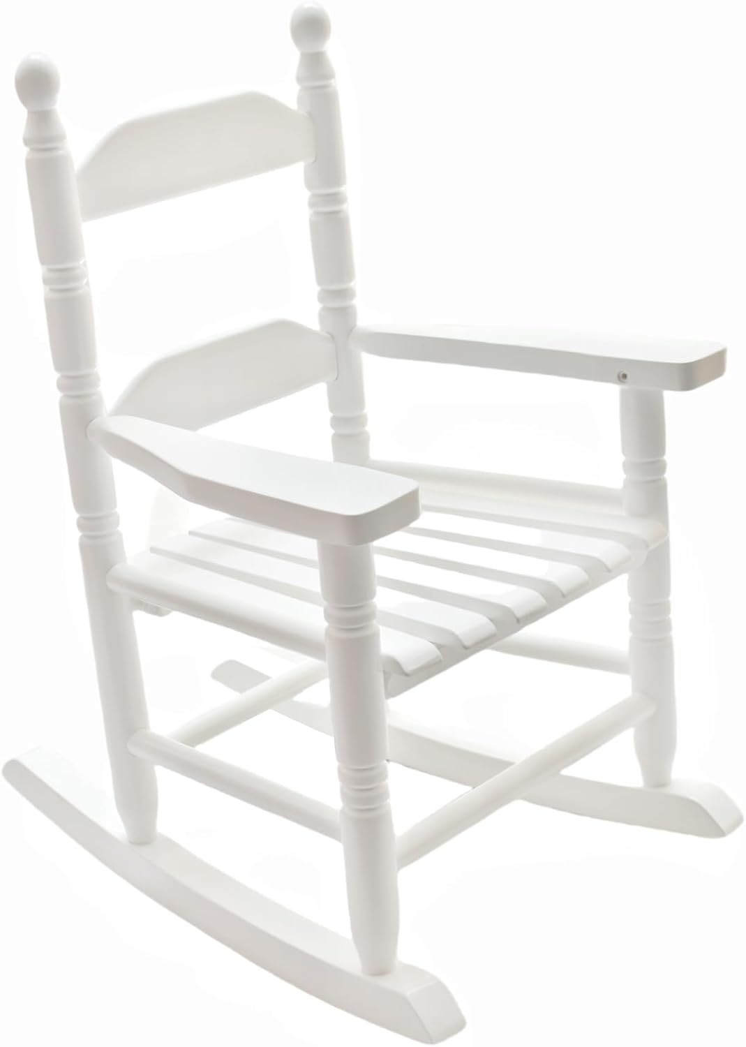 Child Rocking Chair for 3-6 Small Baby Kids Wooden Outdoor Furniture Indoor Living Room Lounge Bedroom Porch Patio Outside White