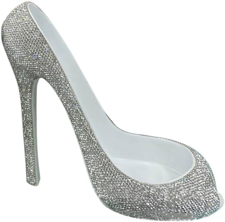 Elegant Rhinestone High Heel Wine Rack - Shoe Design Wine Bottle Holder, Idea...