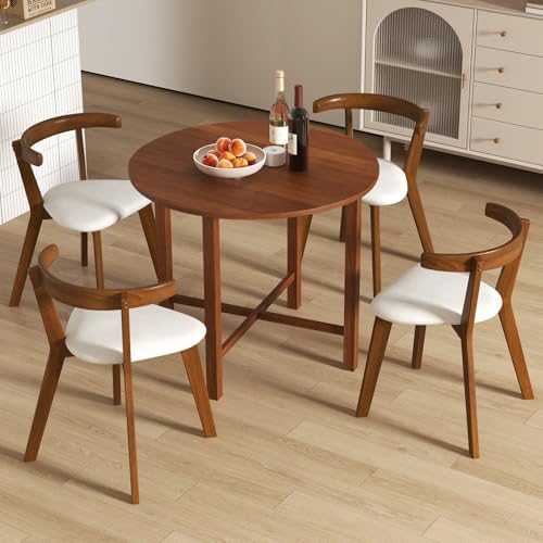 GIANTEX 36" Folding Dining Table for 2-4, Extendable Drop Leaf Kitchen T...