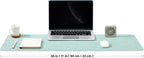 Distressed Leather Desk Mat - Non-Slip PU Desk Pad for Office and Home - Desk Organization and Accessories - Ideal for Large Mouse Pad and Desk Mats on Top of Desks(Mint Green,36"x 17")
