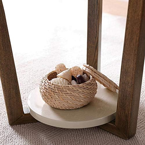 Telephone Table, Round Sofa Side End Tables Coffee Table/Nightstand,Plant/Tel...