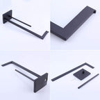Matte Black Toilet Paper Holder Stand Toilet Paper Roll Holder with Shelf Reserve Free Standing Portable Tissue Storage Organization
