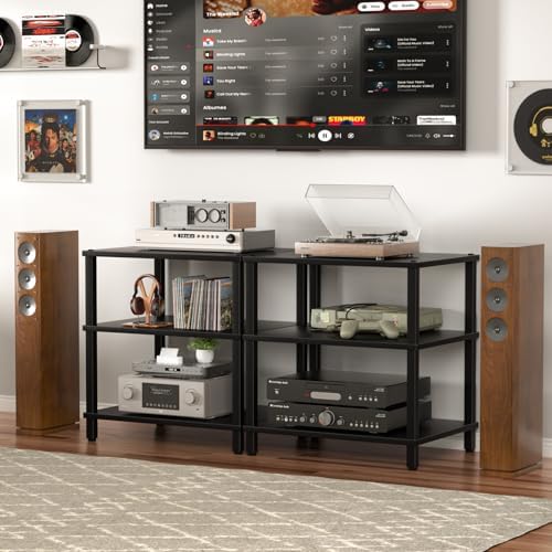 LELELINKY 3-Tier AV Media Player Stand, Stereo Cabinet, Modern Stereo Cabine,...