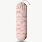 Pig Plastic Bag Holder, Wall Mount Plastic Bags Storage Container Dispenser, Cute Farmhouse Kitchen Decor Gifts for Women Pigs Lover, Kitchen Pattern Garbage Bag 42