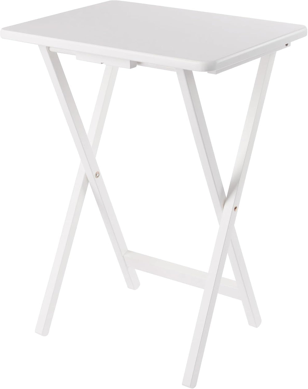Winsome Alex Set of 4 Foldable Snack Tables with Storage Rack | Easy to Store...