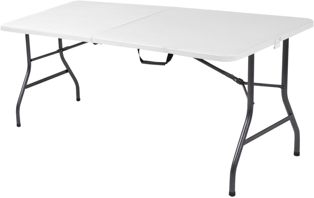 Cosco 6ft Fold-in-Half Blow Molded Folding Table, Indoor/Outdoor, Comfort Han...