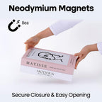 Book Shape Decorative Cable Management Box - Expandable Cable Organizer Box with Magnetic Closure for Home & Office (Modern Matisse, Large)