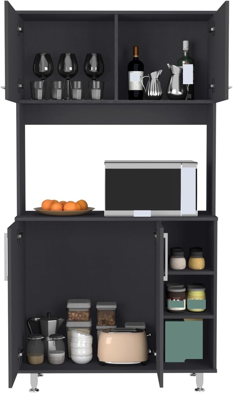 Pantry Cabinet Wine Sideboard, Freestanding Storage Locker for Kitchen Living...