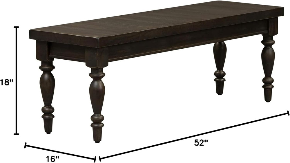 Liberty Furniture Industries Harvest Home Backless Bench, W52 x D16 x H18, Black