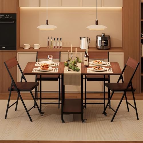 Garvee 5-Piece Dining Table Set, Dining Table Set for 4 with Chairs