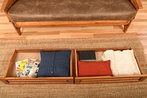 Kodiak Furniture Phoenix Futon in Barbados Finish, Full, Suede Peat