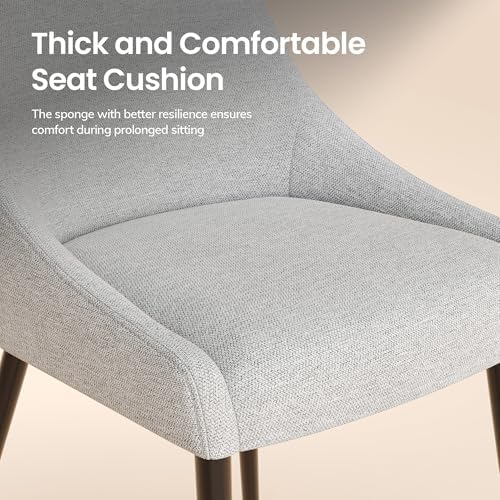 COLAMY LUMA Dining Chairs Set of 4, Upholestered Fabric Kitchen Dining Chairs...