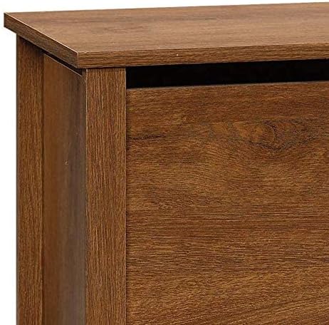 Pemberly Row Farmhouse Engineered Wood Storage Chest, Oiled Oak Finish, 35.25...