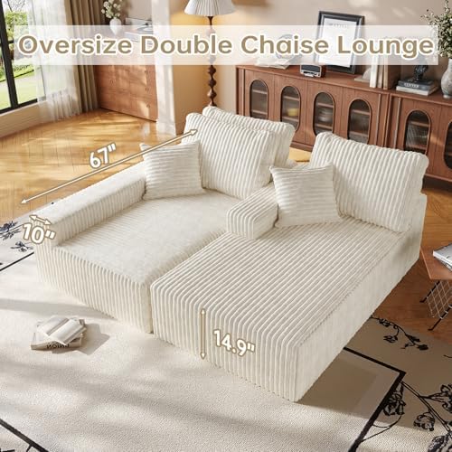 108" Modular Sectional Cloud Cream Couch for Living Room Deep Seat L Sha...