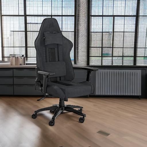 Corsair TC100 Relaxed Gaming Chair - Fabric - Racing-Inspired Design - Lumbar...