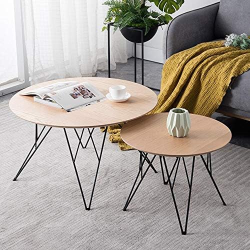 Telephone Table, Sofa Side Table Round Coffee Table Metal Support Tilt Leg Li...