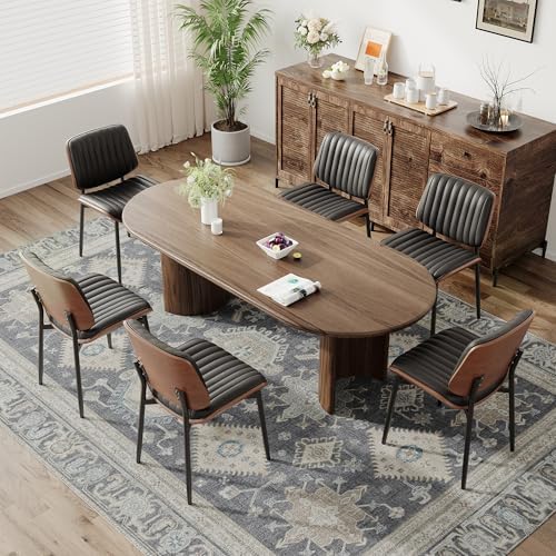 MALOL Leather Dining Chairs Set of 4, Modern Upholstered Dining Room Kitchen ...
