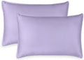 King Pillowcases by Pure Bamboo, Genuine 100% Organic Viscose Derived from Bamboo, Luxuriously Soft & Cooling, Double Stitching, Envelope Closure (2 King Pillowcases, Lavender)