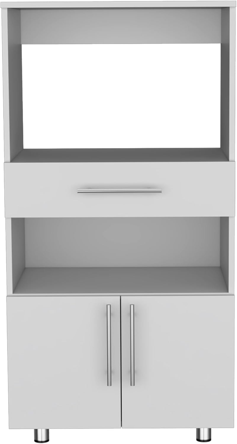 24.4" D*16.54" W*48" H Kitchen Pantry with Drawer & 2 Open...