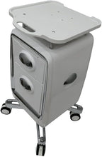 2 Drawers Mobile Trolley Cart for Ultrasound Imaging Scanner Beauty Storage Trolley Mobile Beauty Device Utility Cart ABS Material with Four Wheels for Hospital Home Office