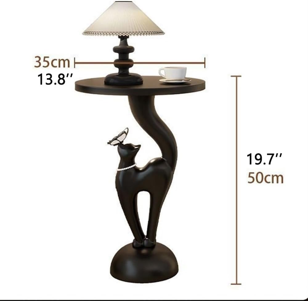Round Resin Side Table, Cute Animal Accent Table, Small End Table Decorative ...