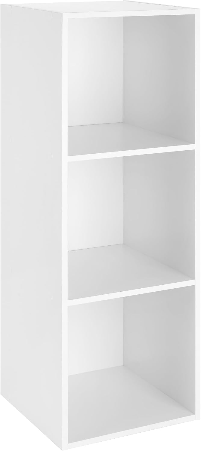 Whitmor 3 Cube Bookcase Stackable MDF Storage Organizer 11 Inch