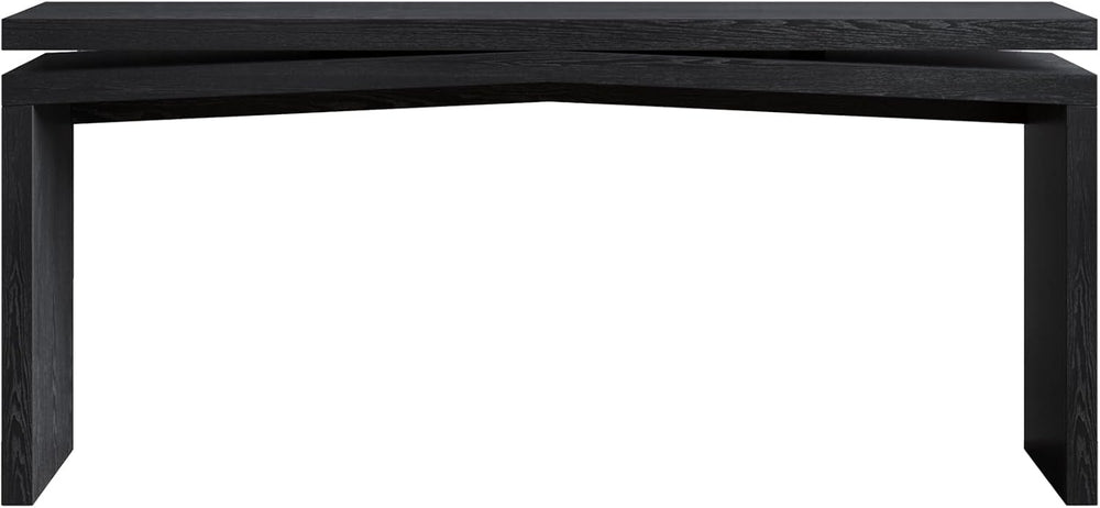 SSLine 65" Wooden Console Table Narrow Long Sofa Tables Behind Couch, Fa...