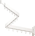 Clothes Drying Rack,Laundry Drying Rack,Clothes Rack Wall Mount,Wall Mounted Clothes Hanger Rack,Laundry Rack Folding,Retractable Clothing Rack,Collapsible Clothes Hanging Rack(Loop,White)