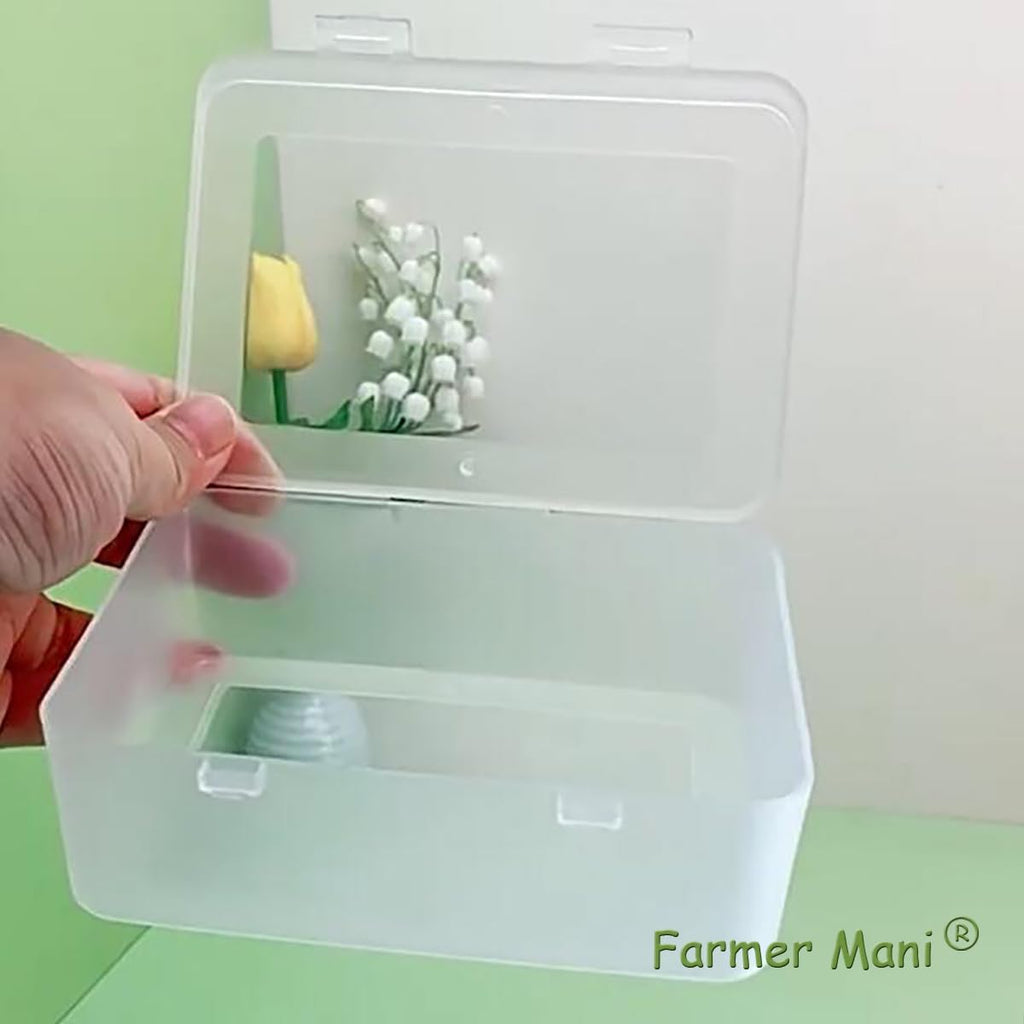 Clear Plastic Storage Containers Box with Lid (5.04x3.5x1.69 inch, 2 Pack), Rectangle Plastic Clear Storage Containers Box for Beads, Coins, Safety Pins and Other Craft Jewelry Watch Findings
