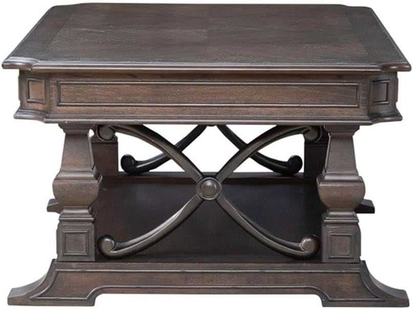 Pemberly Row 3-Piece Cocktail Table Set, Rubberwood and Hickory Veneers, Chat...