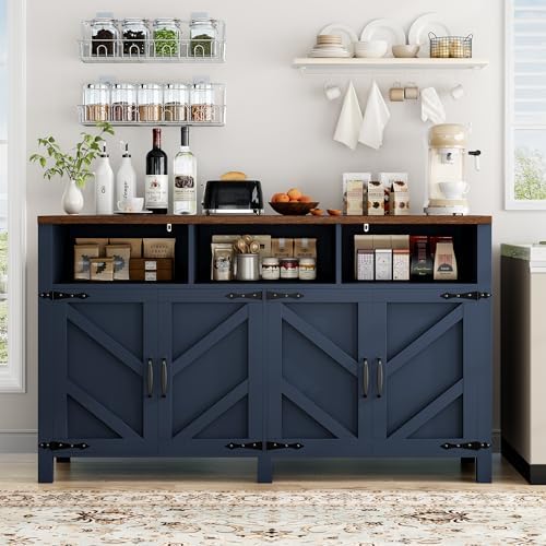 knoworld Buffet Sideboard with Storage Farmhouse, Large Kitchen Storage Cabin...