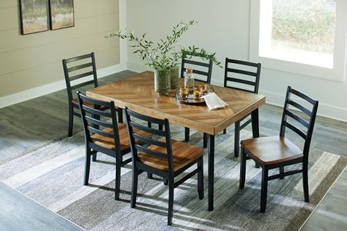 Signature Design by Ashley Blondon 7-Piece Wood Dining Table Set for 6