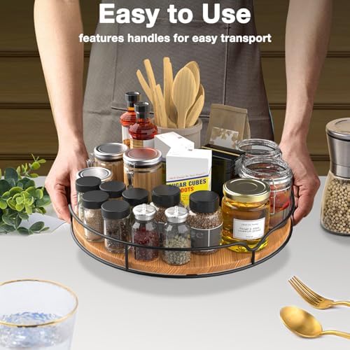 Lazy Susan Turntable Organizer for Cabinet Pantry Kitchen Countertop Computer Cupboard, 14 inch
